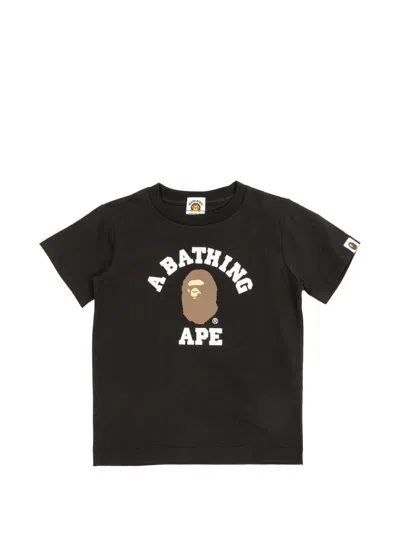 A Bathing Ape Kids' Ape Graphic T-shirt In Black