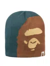 A Bathing Ape Ape Head Beanie Hat In Green