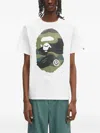 A Bathing Ape Ape Head Camouflage-print T-shirt In White