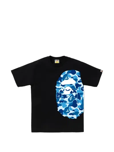A Bathing Ape Ape Head Camouflage-print T-shirt In Black