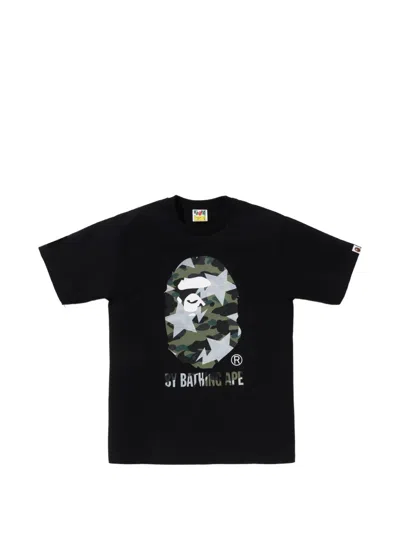 A Bathing Ape Ape Head Camouflage-print T-shirt In Black