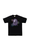 A Bathing Ape Ape Head Firework T-shirt In Black