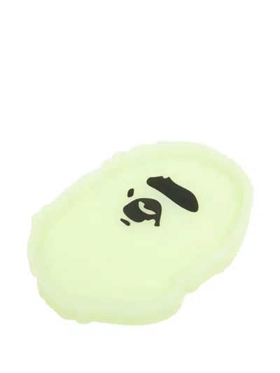 A Bathing Ape Ape Head Glow-in-the-dark Tray (18.5cm 13cm) In Green