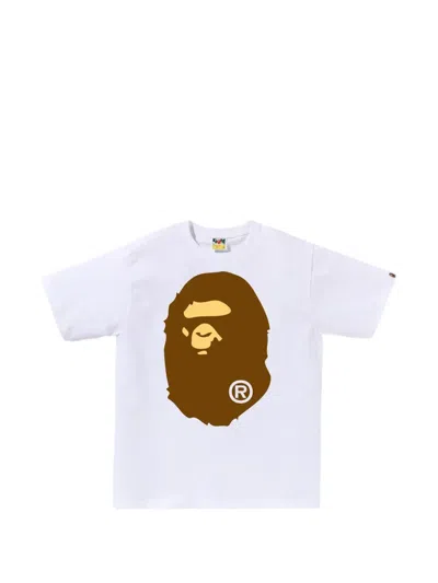 A Bathing Ape Ape Head Graphic T-shirt In White