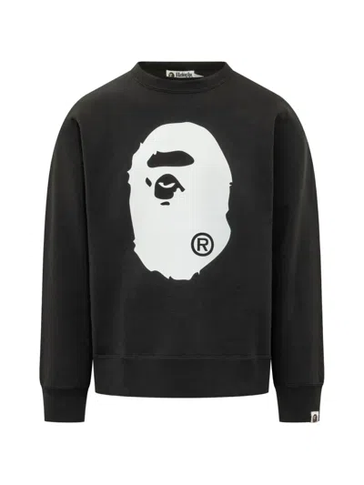 A Bathing Ape Ape Head Graphic-print Sweatshirt In Black