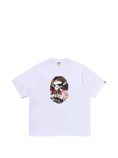 A Bathing Ape Ape Head Graphic-print T-shirt In Red