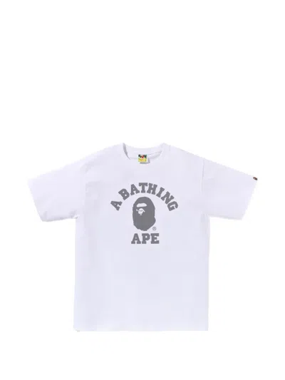 A Bathing Ape Ape Head Graphic-print T-shirt In White