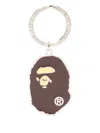 A Bathing Ape Ape Head Keyring In Brown