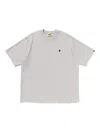 A Bathing Ape Ape Head Logo-embroidered T-shirt In Gray