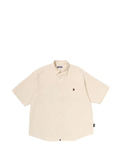 A Bathing Ape Ape Head Logo-print Shirt In Neutral