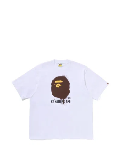 A Bathing Ape Ape Head Logo-print T-shirt In White