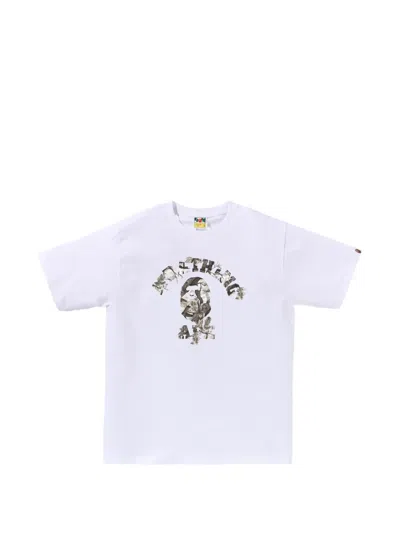 A Bathing Ape Ape Head Logo-print T-shirt In White