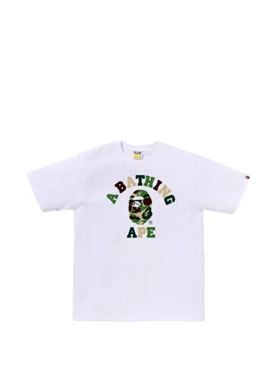 A Bathing Ape Ape Head Logo-print T-shirt In White