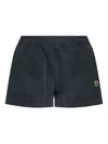 A Bathing Ape Ape Head One Point Track Shorts In Black