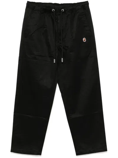 A Bathing Ape Ape-head One-point Trousers In Black