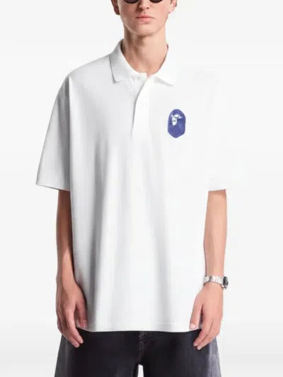 A Bathing Ape Ape Head Relaxed-fit Polo Shirt In Multi