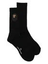 A Bathing Ape Ape-head Socks In Black