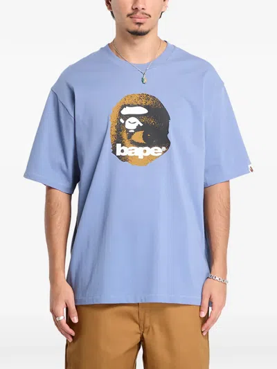 A Bathing Ape Ape Head T-shirt In Blue