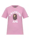 A Bathing Ape Ape Head T-shirt In Pink