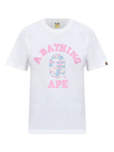 A Bathing Ape Ape Head T-shirt In White