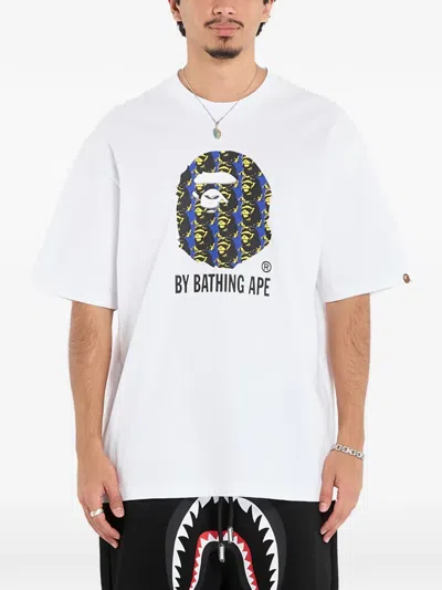 A Bathing Ape Ape Headt T-shirt In White