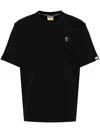A Bathing Ape Embroidered-logo Cotton T-shirt In Black