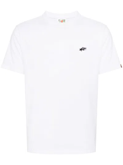 A Bathing Ape Appliqué Logo T-shirt In White