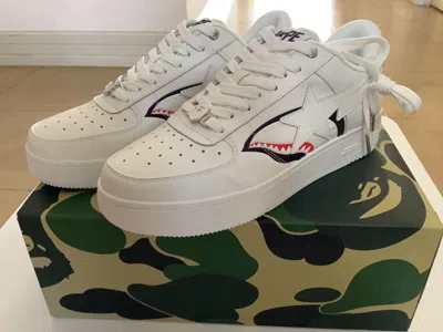 Pre-owned A Bathing Ape Authentic  Bape Shark Bape Sta White Us 9 10 11 12 Bapesta Men