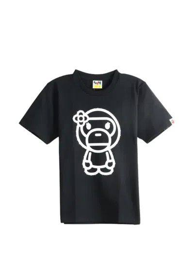 A Bathing Ape Baby Milo Crystal-detail T-shirt In Black