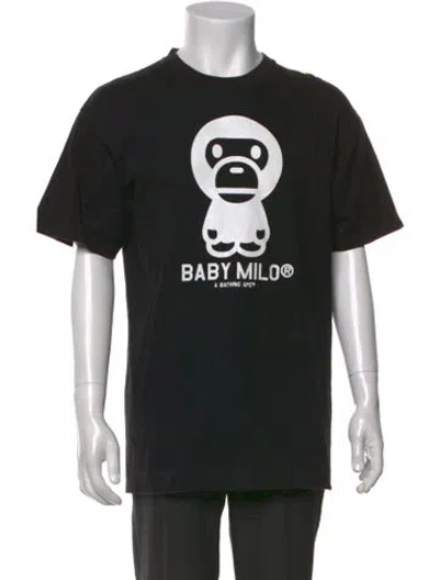 Pre-owned A Bathing Ape Baby Milo Graphic Print T-shirt In Black