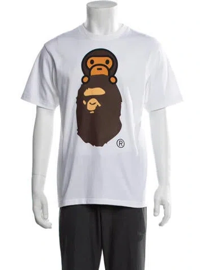 Pre-owned A Bathing Ape Baby Milo Graphic Print T-shirt In White