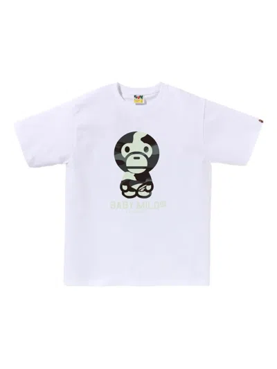 A Bathing Ape Baby Milo Graphic T-shirt In White