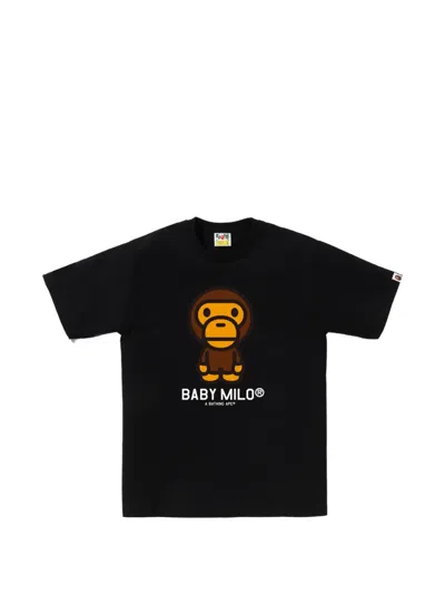 A Bathing Ape Baby Milo Graphic T-shirt In Black