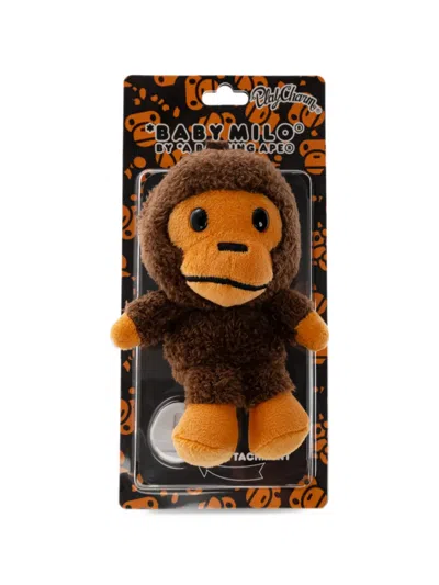 A Bathing Ape Baby Milo Plush Phone Charm In Brown