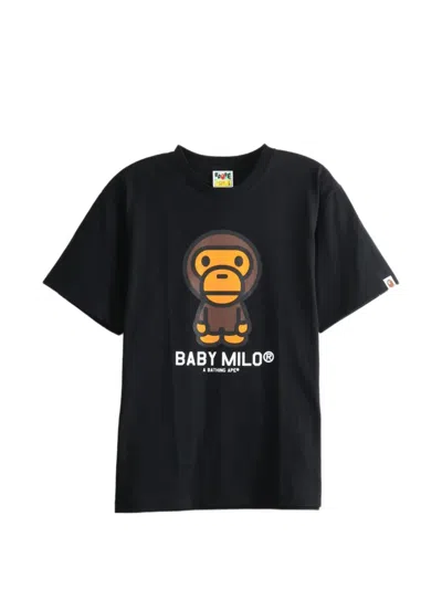 A Bathing Ape Baby Milo T-shirt In Black