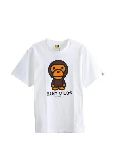 A Bathing Ape Baby Milo T-shirt In White