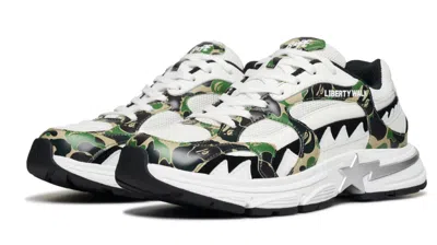 Pre-owned A Bathing Ape Bape Liberty Walk Shark Sta Sneakers Japan 2024 Us 8 -12 Bathing Ape In Green