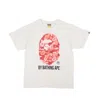 A Bathing Ape Bape Red Big Head Tee - White In White
