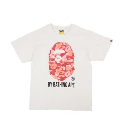 A Bathing Ape Bape Red Big Head Tee - White