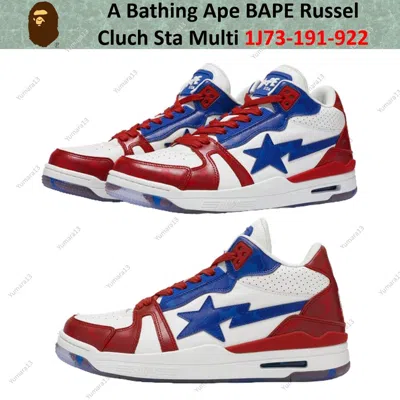 Pre-owned A Bathing Ape Bape Russel Cluch Sta Multi 1j73-191-922 Men's Size In Red