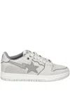 A Bathing Ape Bape Sk8 Sta #3 L Appliqué Sneakers In Gray