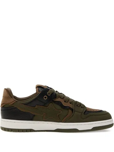 A Bathing Ape Bape Sk8 Sta™ #6 Star-patch Leather Sneakers