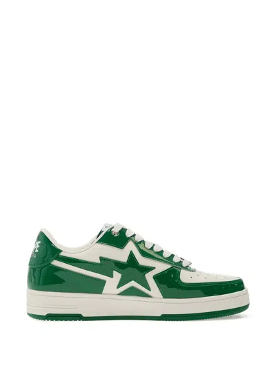 A Bathing Ape Bape Sta #1 Star Lace-up Sneakers In Green