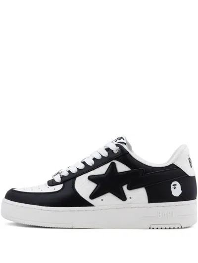 A Bathing Ape Bape Sta #3 Low-top Sneakers In Black