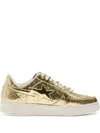 A Bathing Ape Bape Sta #5 Sneakers In Gold
