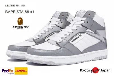 Pre-owned A Bathing Ape Bape Sta 88 1 ( White ) 1j80-191-061 Men's 24newrelease High-top