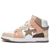 A Bathing Ape Bape Sta 93 Hi 'beige Brown' In Multi