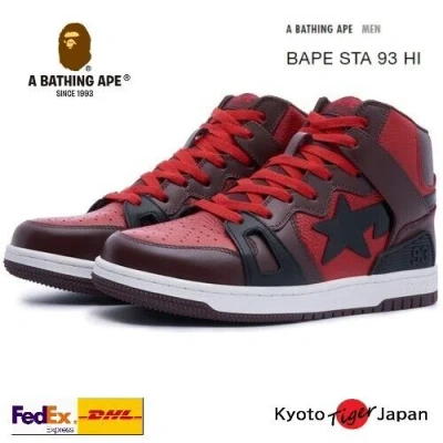 Pre-owned A Bathing Ape Bape Sta 93 Hi ( Red ) 1j30-191-019 Men's Casual Shoes From Japan