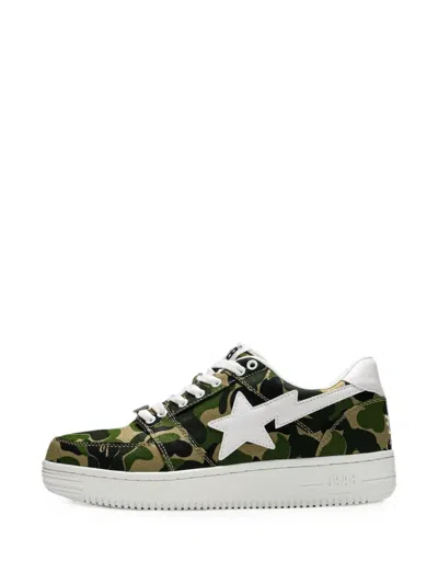 A Bathing Ape Bape Sta Abc Camouflage-print Sneakers In Green
