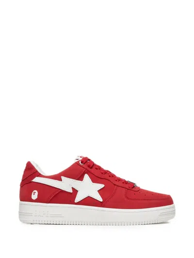 A Bathing Ape Bape Sta Low Suede Sneakers In Multi